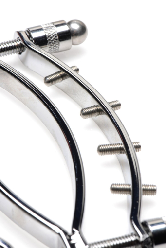 Затискач для вагіни Master Series: Spread 'Em Poker Vagina Clamp with Adjustable Pressure Screws, ши - фото №4