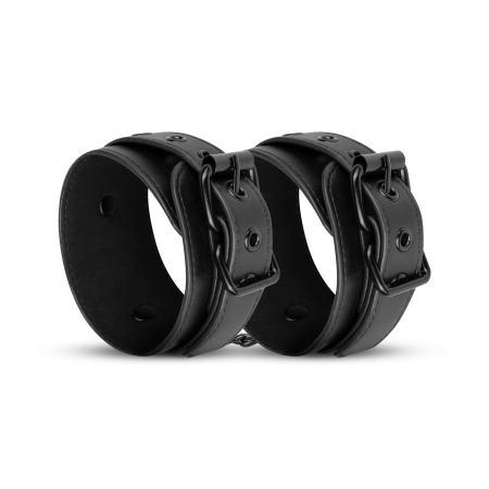 Наручники Bedroom Fantasies: Faux Leather Handcuffs One Size, чорні - фото №4