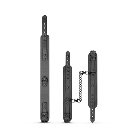 Наручники з нашийником Bedroom Fantasies: Collar & Wrist Cuffs, чорні - фото №4