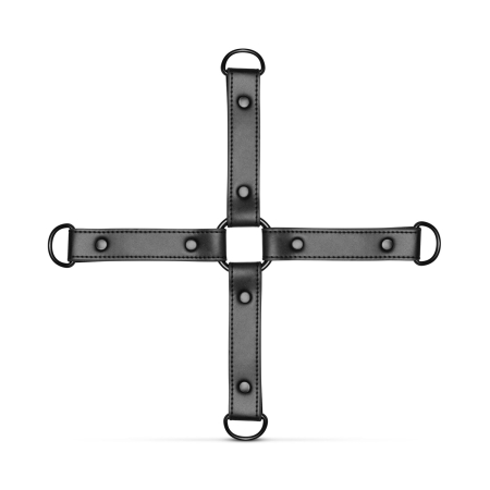 Хрестовина з наручниками та поножами Bedroom Fantasies: Hogtie with Hand and Ankle Cuffs - фото №2