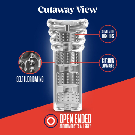 Мастурбатор Rize by Blush - Luz Glow in the Dark Masturbator - Clear - фото №3