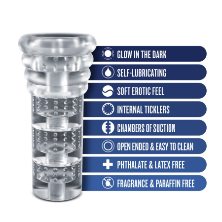 Мастурбатор Rize by Blush - Luz Glow in the Dark Masturbator - Clear - фото №2