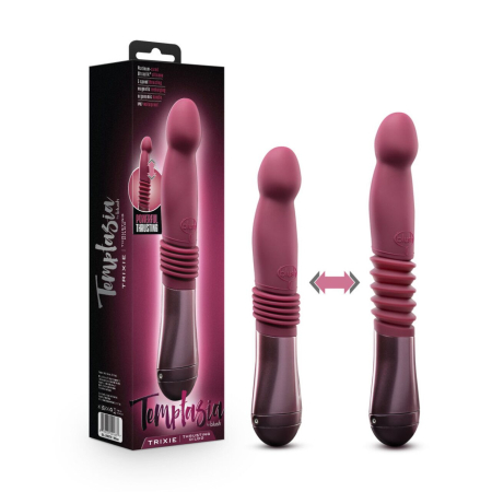 Пульсатор Temptasia by Blush - Trixie Thrusting Dildo - Wine Red - фото №7