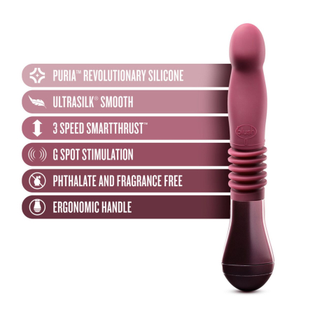 Пульсатор Temptasia by Blush - Trixie Thrusting Dildo - Wine Red - фото №2