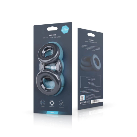 Набір ерекційних кілець Boners 3-Piece Hefty Cock Ring Set - фото №5