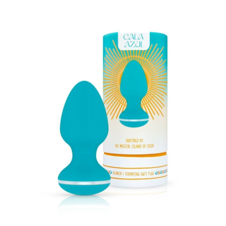 Анальна вібропробка Cala Azul - Blanca Vibrating anal plug - фото №8