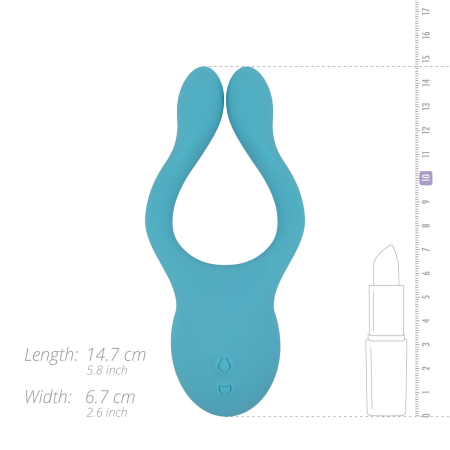 Вібратор для пар Cala Azul - Dani I Couples Vibrator - фото №7