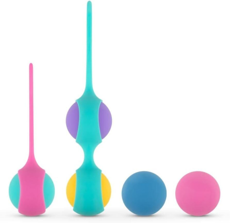 Набір вагінальних кульок PMV20: Vita – Kegel Ball Set, маса 40, 50, 60 г, два тримачі - фото №2