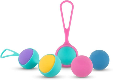 Набір вагінальних кульок PMV20: Vita – Kegel Ball Set, маса 40, 50, 60 г, два тримачі - фото №5
