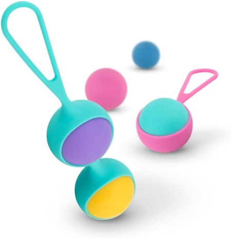 Набір вагінальних кульок PMV20: Vita – Kegel Ball Set, маса 40, 50, 60 г, два тримачі - фото №3