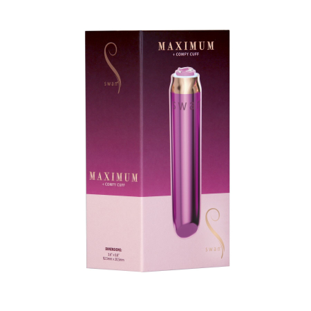 Віброкуля Swan Maximum + Comfy Cuff Pink, суперпотужна, різна інтенсивність, силіконова манжета - фото №8