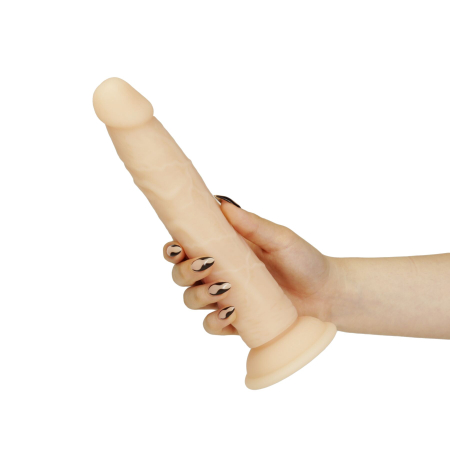 Фалоімітатор Naked Addiction — 9? Silicone Dual Density Bendable Dildo Vanilla, віброкуля в подаруно - фото №3