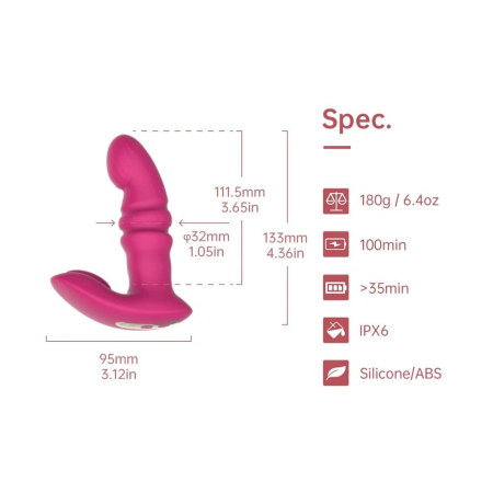 Смарт вібратор-пульсатор Fun Town Jive Pink, імітація фрикцій - фото №2