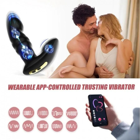 Смарт вібратор-пульсатор Fun Town Jive Black, імітація фрикцій - фото №3