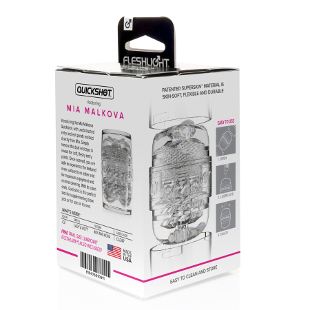 Мастурбатор Fleshlight Quickshot Mia Malkova, зі зліпком попки та вагіни, компактний, для пар та мін - фото №8