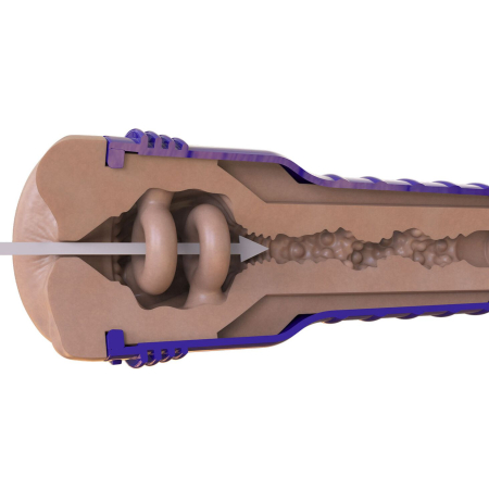 Мастурбатор-попка Fleshlight Boost Blast Female Light Medium Flesh, плаваючі кільця Turbo Tech - фото №5