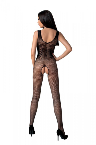Бодістокінг з крилами Passion BS098 One Size, black, середня сітка, відкритий доступ №2