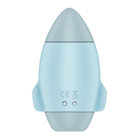 Вакуумний стимулятор з вібрацією Satisfyer Mission Control Blue, 2 незалежні мотори №5