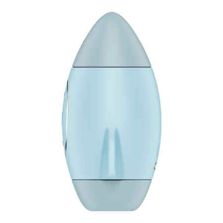 Вакуумний стимулятор з вібрацією Satisfyer Mission Control Blue, 2 незалежні мотори №3