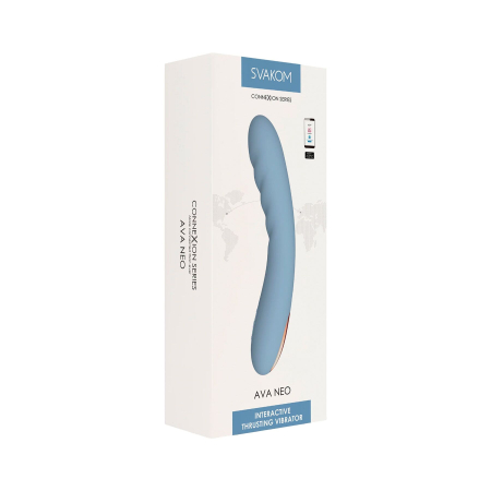 Смарт-вібратор з пульсацією Svakom Ava Neo Cornflower Blue, 15 режимів роботи, водонепроникний - фото №10