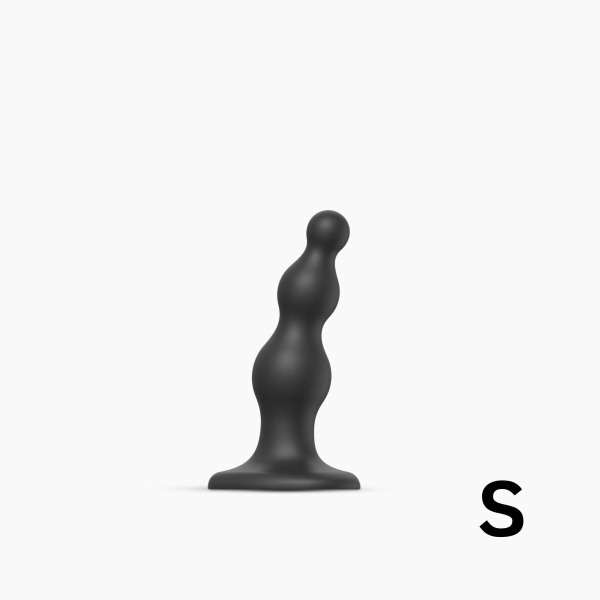 Насадка для страпона Strap-On-Me Dildo Plug Beads Black S - фото