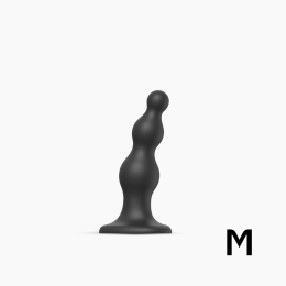 Насадка для страпона Strap-On-Me Dildo Plug Beads Black M - фото