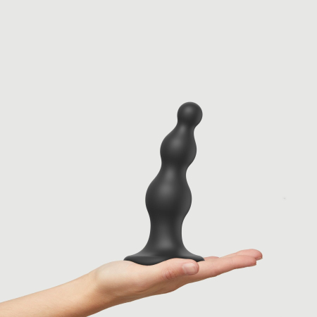 Насадка для страпона Strap-On-Me Dildo Plug Beads Black M - фото №2