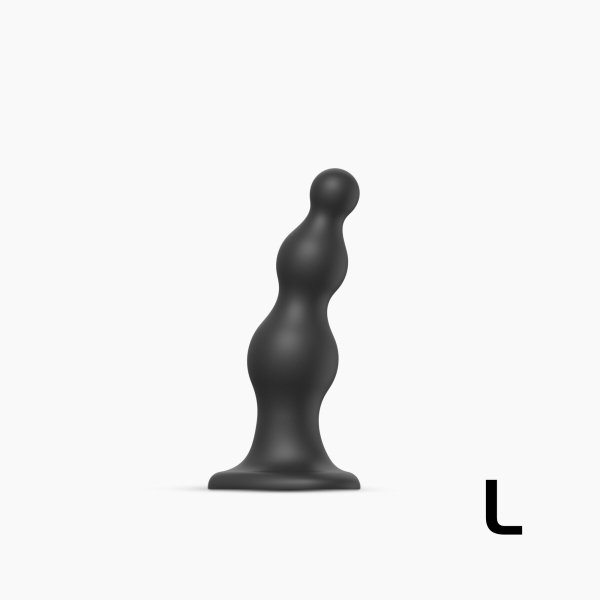 Насадка для страпона Strap-On-Me Dildo Plug Beads Black L - фото