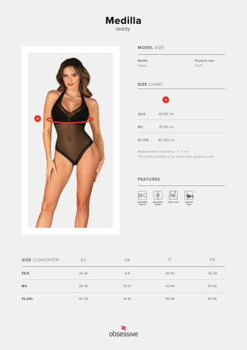 Боді Obsessive Medilla teddy M/L - фото №5