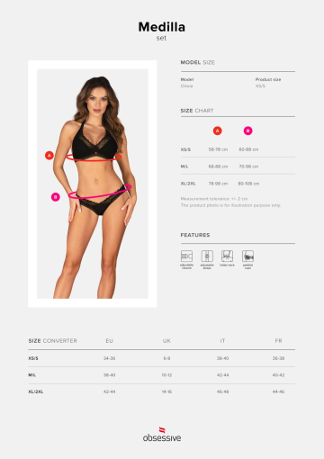 Комплект Obsessive Medilla 2-pcs set M/L №5