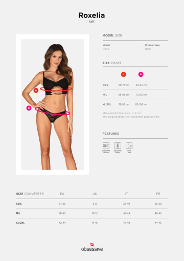 Комплект Obsessive Roxelia 2-pcs set XL/2XL - фото №5