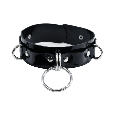 Нашийник для фіксації Feral Feelings - D-Rings Black - фото