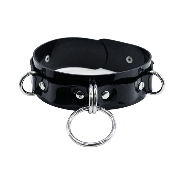 Нашийник для фіксації Feral Feelings - D-Rings Black - фото