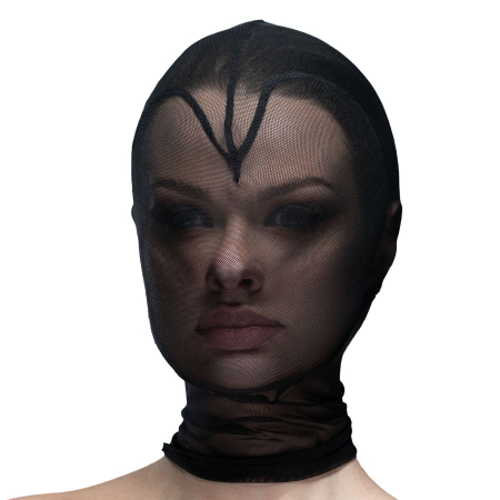 Маска серце сітка із повністю закритим обличчям Feral Feelings - Hearts Mask Black/Black - фото
