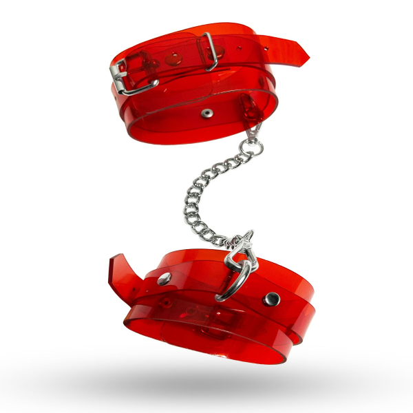 Поножи Feral Feelings - Ankle Restraints Red Trasparent - фото