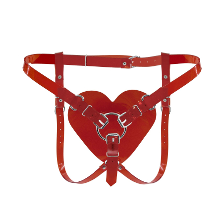 Трусики Серце для страпону Feral Feelings - Hearts Strap-on Belt Red - фото