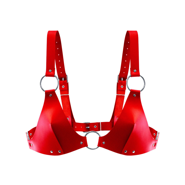 Ліф з натуральної шкіри Feral Feelings - Bikini Top Red - фото