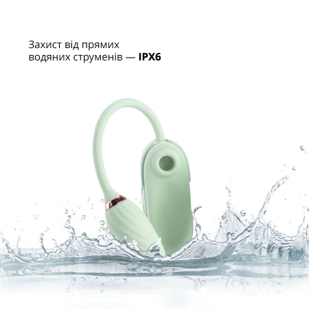 Вакуумний кліторальний стимулятор Otouch Louis Vibrate Teal з віброяйцем, у кейсі - фото №5