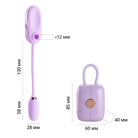 Вакуумний кліторальний стимулятор Otouch Louis Vibrate Purple з віброяйцем, у кейсі - фото №2