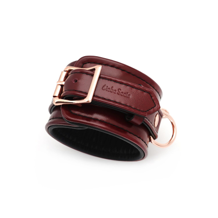 Шкіряні поножі Liebe Seele Wine Red Ankle Cuffs, знімний ланцюжок-кріплення - фото №3
