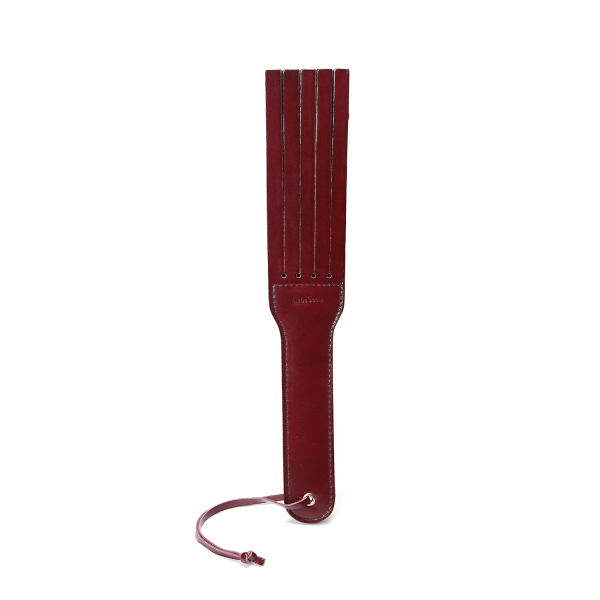 Двосторонній паддл Liebe Seele Wine Red Spanking Paddle, натуральна шкіра 
