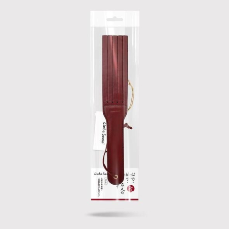 Двосторонній паддл Liebe Seele Wine Red Spanking Paddle, натуральна шкіра №7