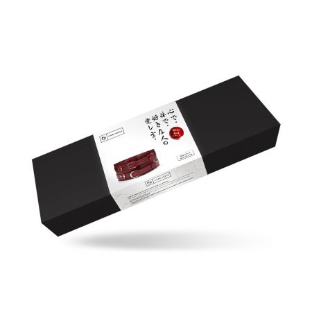 Шкіряний пояс для бондажу Liebe Seele Wine Red Waist Cuff, M Size - фото №8