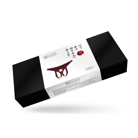 Шкіряні трусики для страпона Liebe Seele Wine Red Strap on Harness, універсальний розмір - фото №9