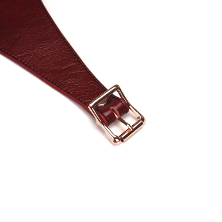 Шкіряні трусики для страпона Liebe Seele Wine Red Strap on Harness, універсальний розмір - фото №8