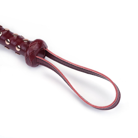 Флогер Liebe Seele Wine Red Studded Flogger, натуральна шкіра - фото №2