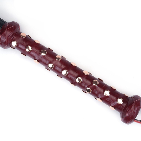 Флогер Liebe Seele Wine Red Studded Flogger, натуральна шкіра - фото №3