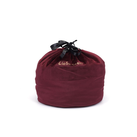 Оксамитовий мішечок для зберігання іграшок Liebe Seele Wine Red Large Storage Bag Cylindrical, 24х25 - фото
