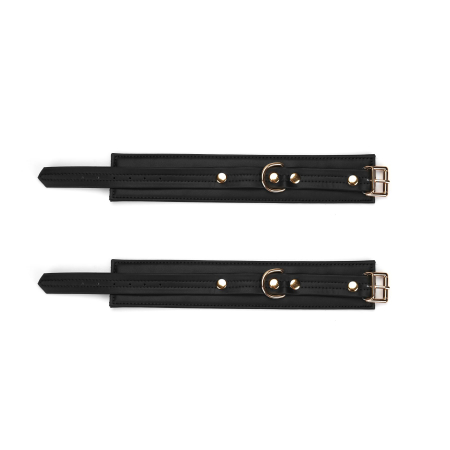 Поножі Liebe Seele Black Organosilicon Anklecuffs, екошкіра - фото №3