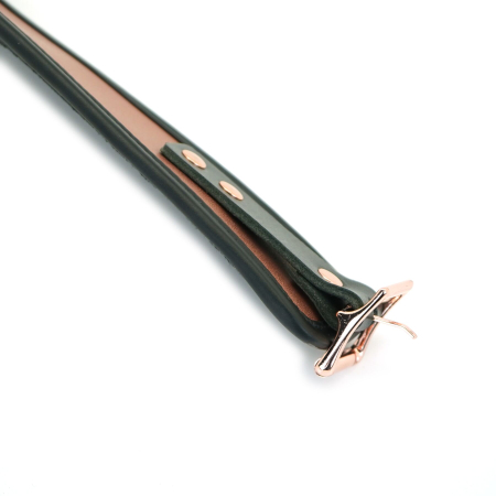 Широкий нашийник з повідцем Liebe Seele Rose Gold Memory Collar with Leash, натуральна шкіра - фото №6